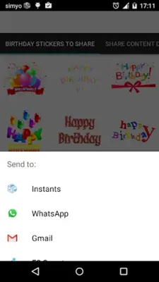 Happy Birthday Chat stickers android App screenshot 0