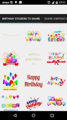 Happy Birthday Chat stickers android App screenshot 1