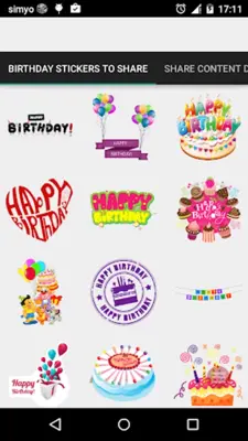 Happy Birthday Chat stickers android App screenshot 2